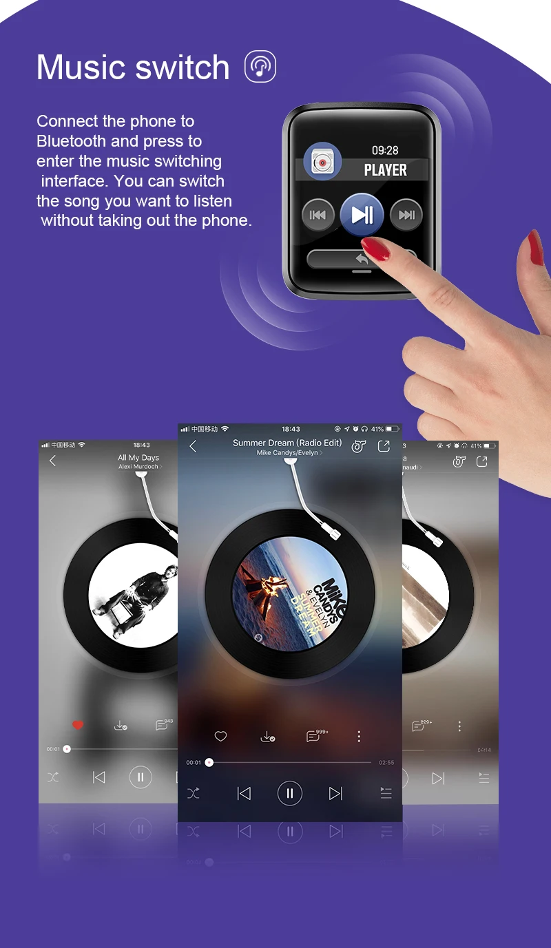 ONEMIX спортивный смарт-Браслет спортивный мониторинг здоровья Bluetooth спортивные водонепроницаемые Смарт-часы