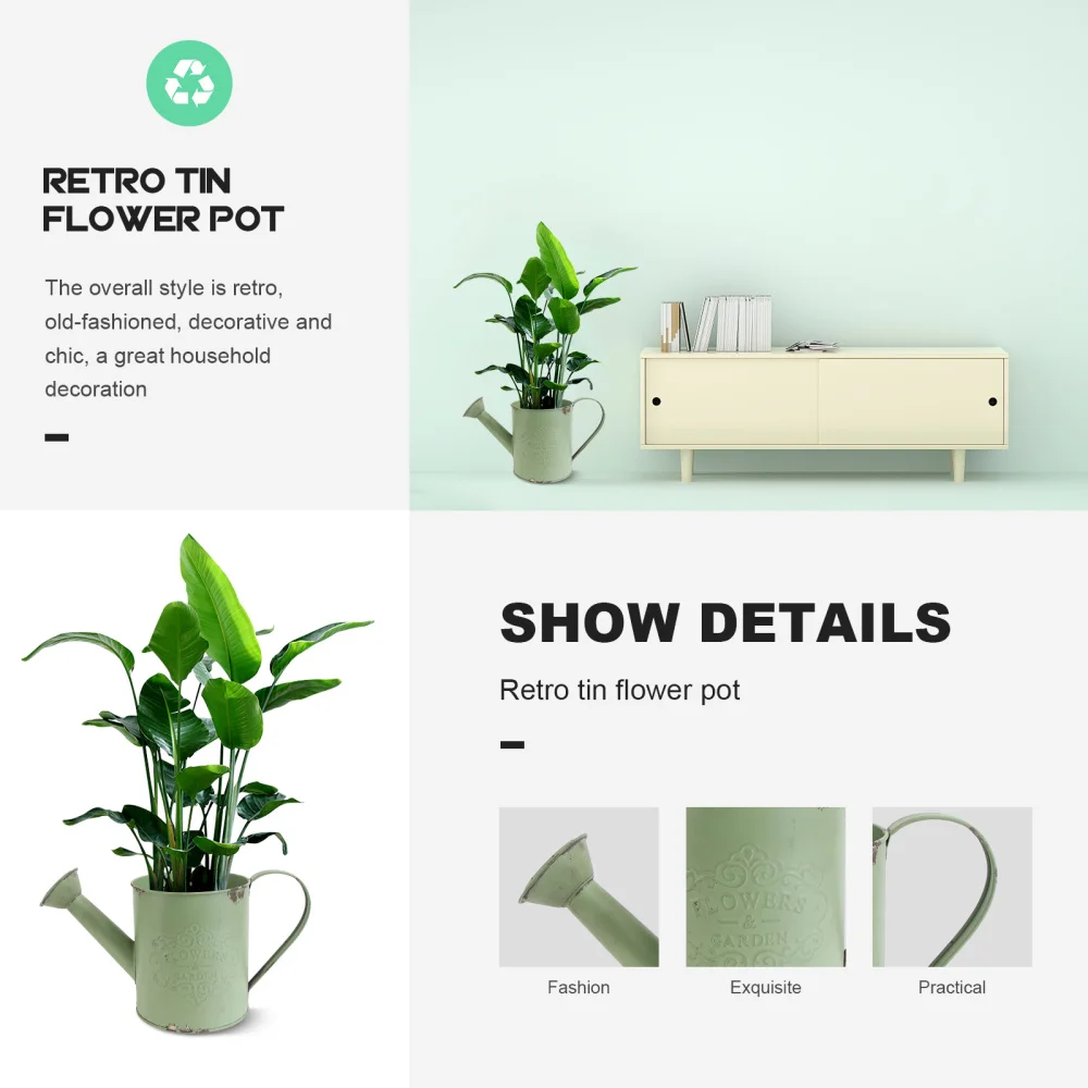 

1Pc Iron Sheet Bucket Flower Arrangement Bucket Decorative Flower Implement