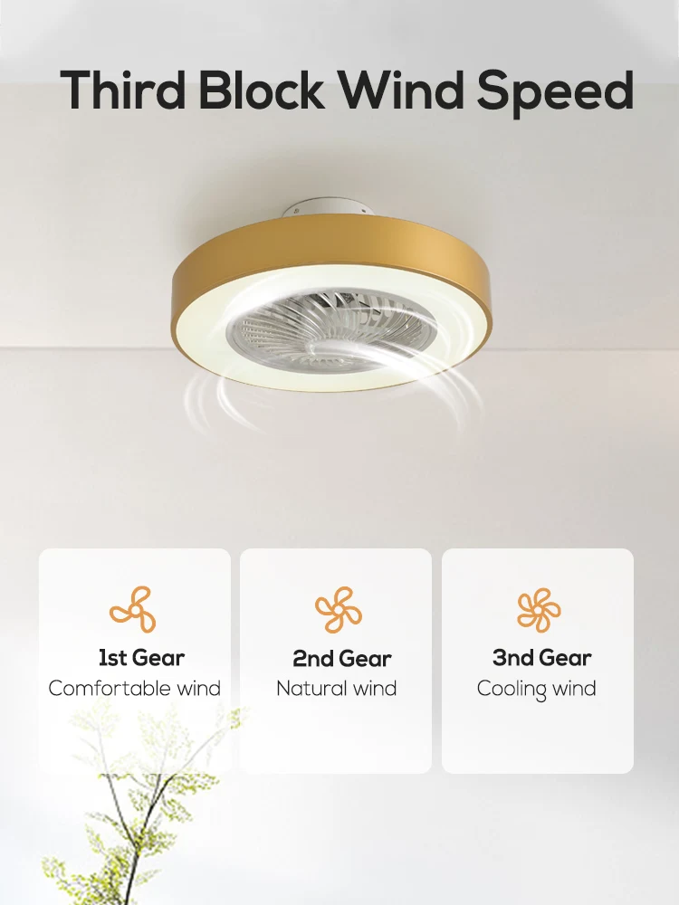 Потолочный вентилятор MOONSHADOW с подсветкой и дистанционным управлением в