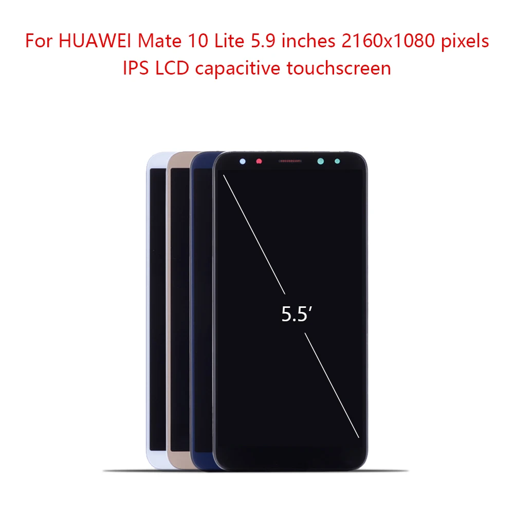 5 9 &quotдля huawei mate 10 Lite ЖК дисплей с сенсорным экраном дигитайзер рамкой для Nova 2i RNE L21