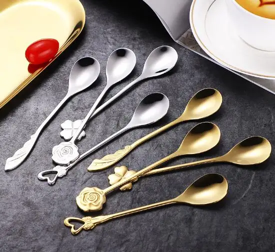 1 шт. 304 нержавеющая сталь кофе мешалка восхитительное розовое ложка в виде сердца