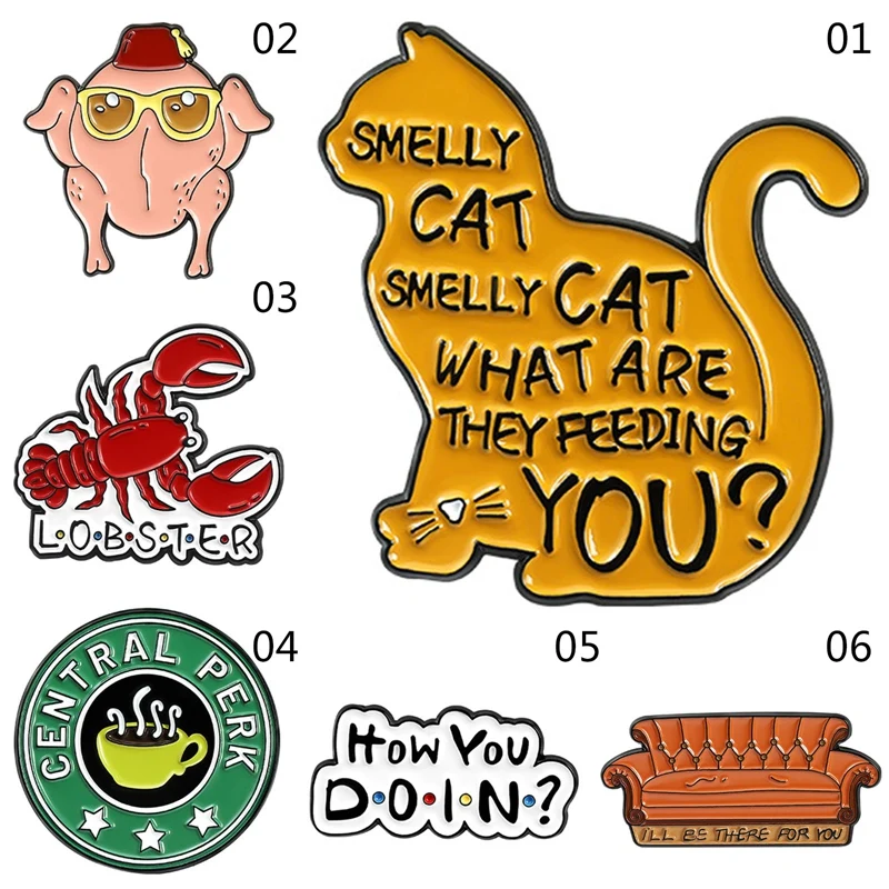 Брошь эмалированная в виде курицы для мужчин и женщин значок на лацкан с милым