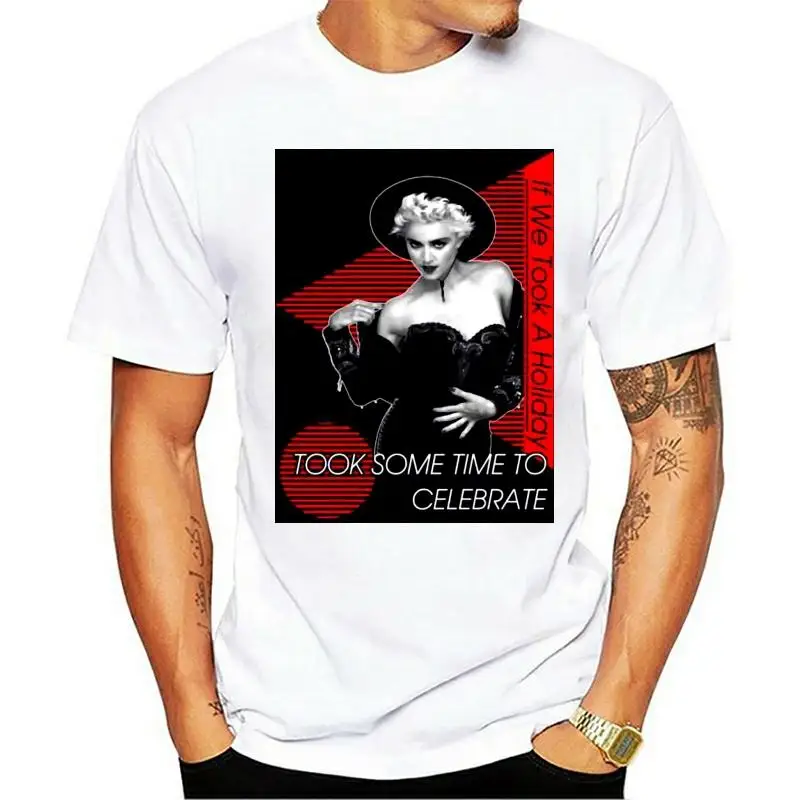 Киберпонедельник качественная модная с коротким рукавом мужская футболка Madonna