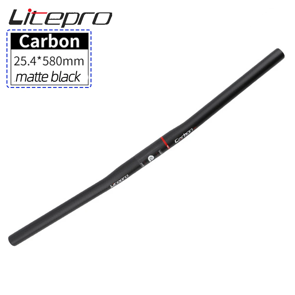 

Litepro Ultralight 3K Carbon Fibre Bike Handlebar For Brompton Folding Bike Straight Handlebar 25.4x580mm BMX Parts