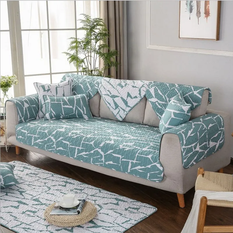 Защитный чехол для углового дивана чехлы кушетки стеганое хлопковое саржевое