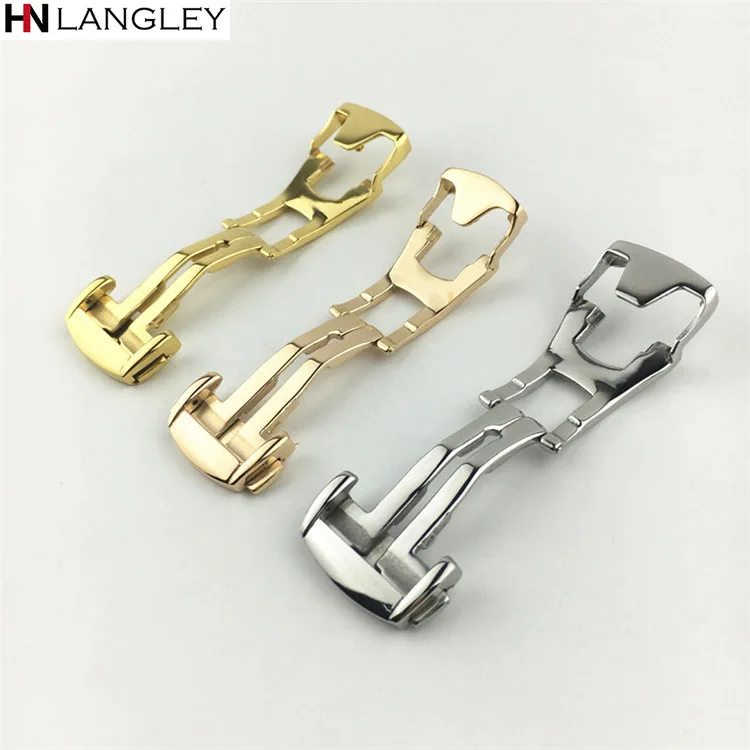 

Deployment Buckle for Omega Watch Bands Folding Clasp Belt Logon Silver Gold Rose 16mm 18mm 20mm Leather Strap Accessories