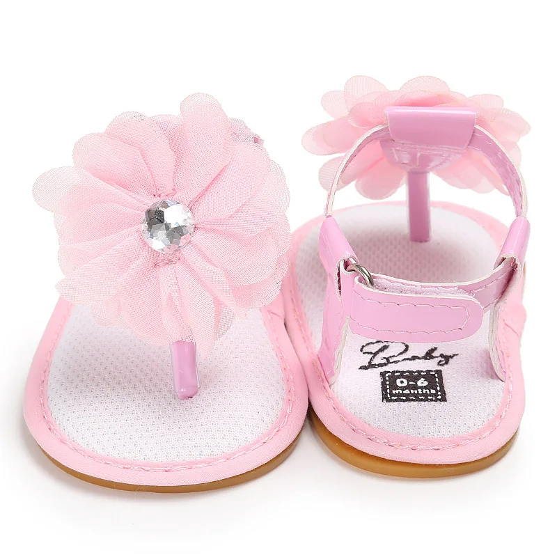 Сандалии для новорожденных девочек босоножки с цветочным принтом на мягкой