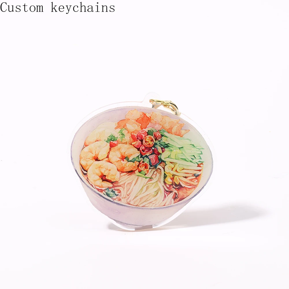 

Laser Cut Custom Print Acrylic Keychain Individuell Personnalisable Key Chain Llaveros