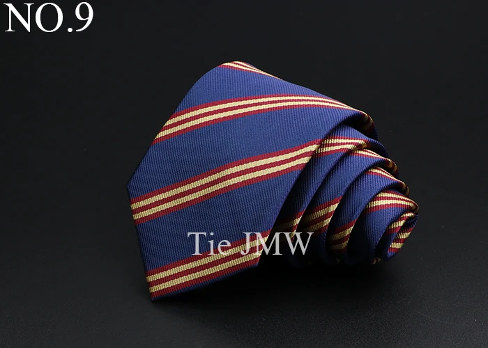Classic Stripe Mens Tie - Jacquard Necktie in Red Blue Green for Daily Wear and Weddings