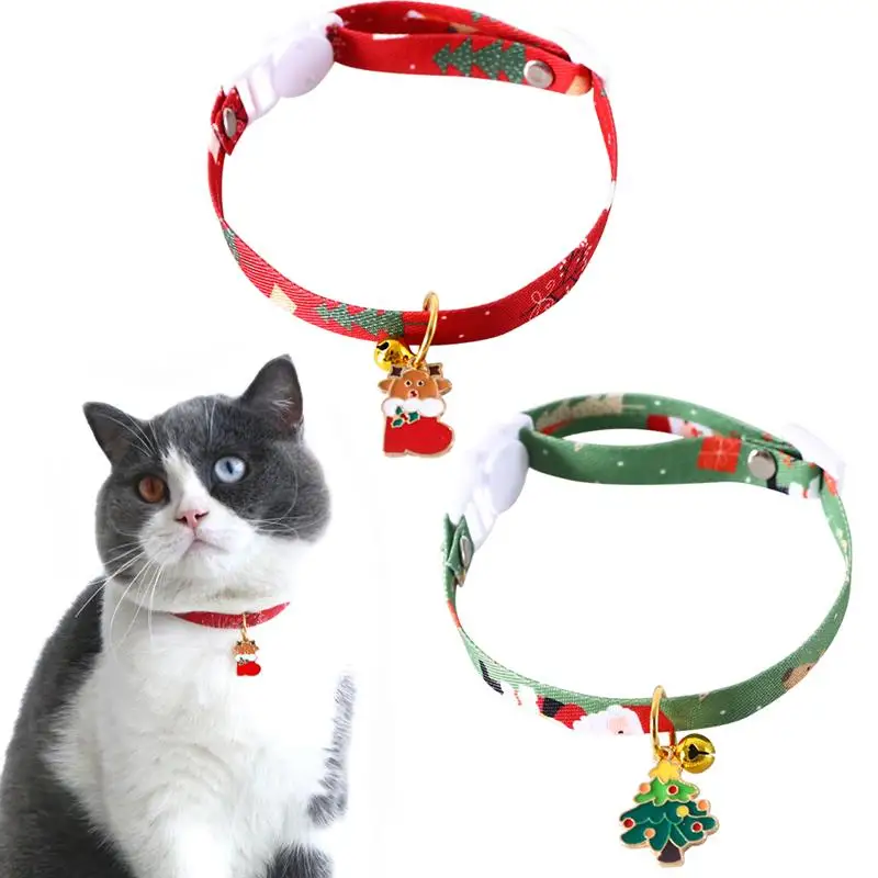 

Christmas Cat Dog Collar Dog Accessories Cats Dog Bow Tie Adjustable Neck Strap Cat Dog Grooming Accessories Puppy Cat Necklace