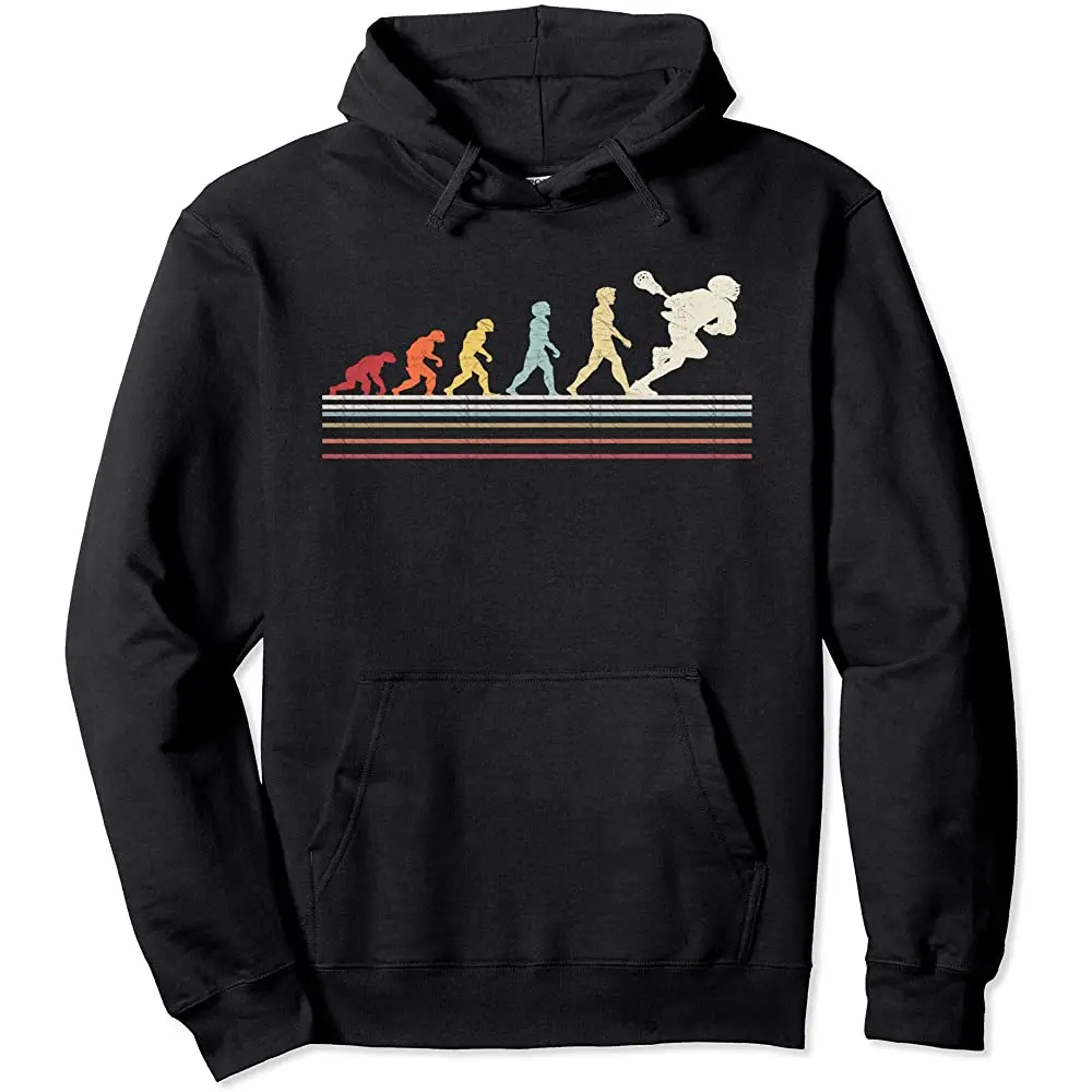 

Funny Lacrosse Evolution Of Man Sport Retro Vintage Gift Pullover Hoodie