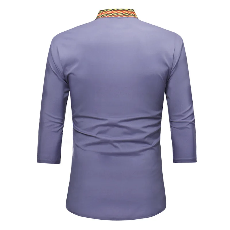 Мужская хипстерская рубашка с V-образным вырезом африканская Дашики Новинка