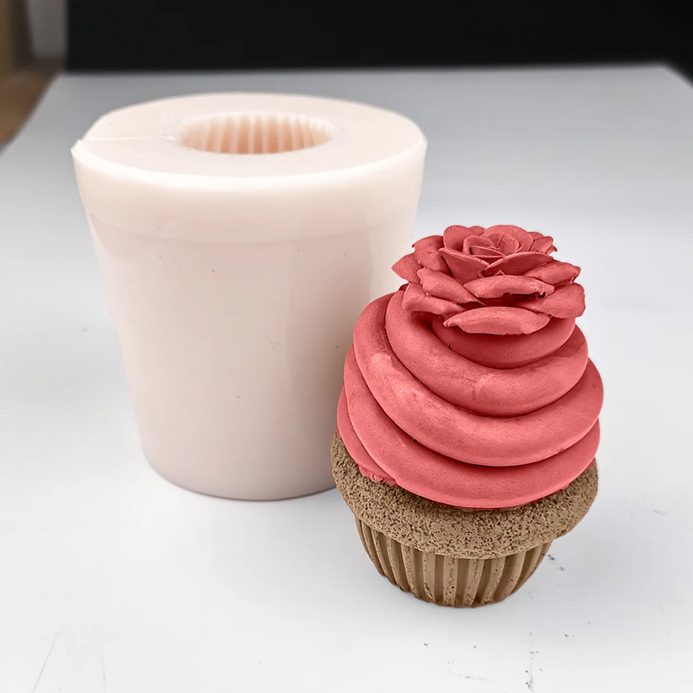 

3D Ice Cream Soap Candle Mold Ice Cream Cake Mold Chocolate Craft Mold DIY Handmade Soap Mold