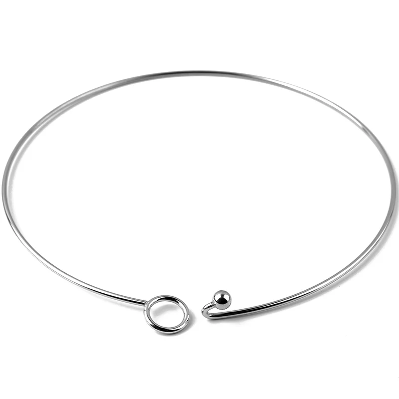 2pcs/lot Never Fade Stainless Steel Fashion Glamour Woman Man Necklace Collar 2mm DIY Jewelry Making Findings Accessories