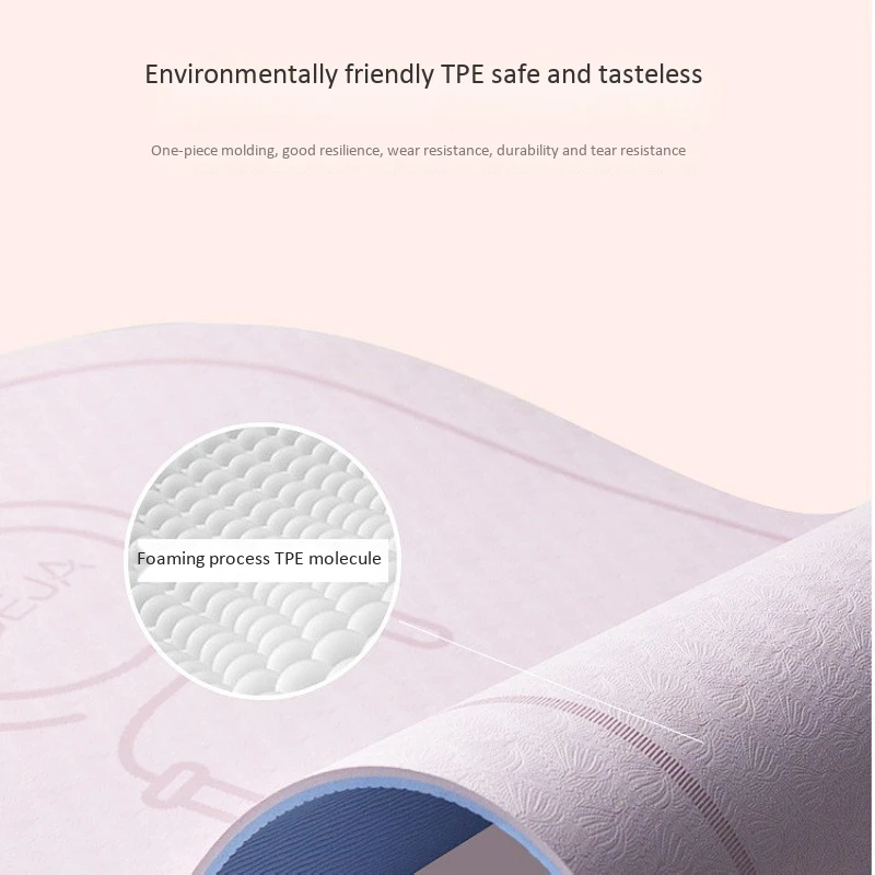 

Skipping Mat Yoga TPE Mat Skipping Floor Workouts for Sports Exercise Cushion Pad 127x62cm