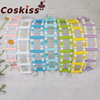 coskiss birds pets parrots ladders climbing toy hanging colorful balls with natural wood parrot toys for conures parakeets
