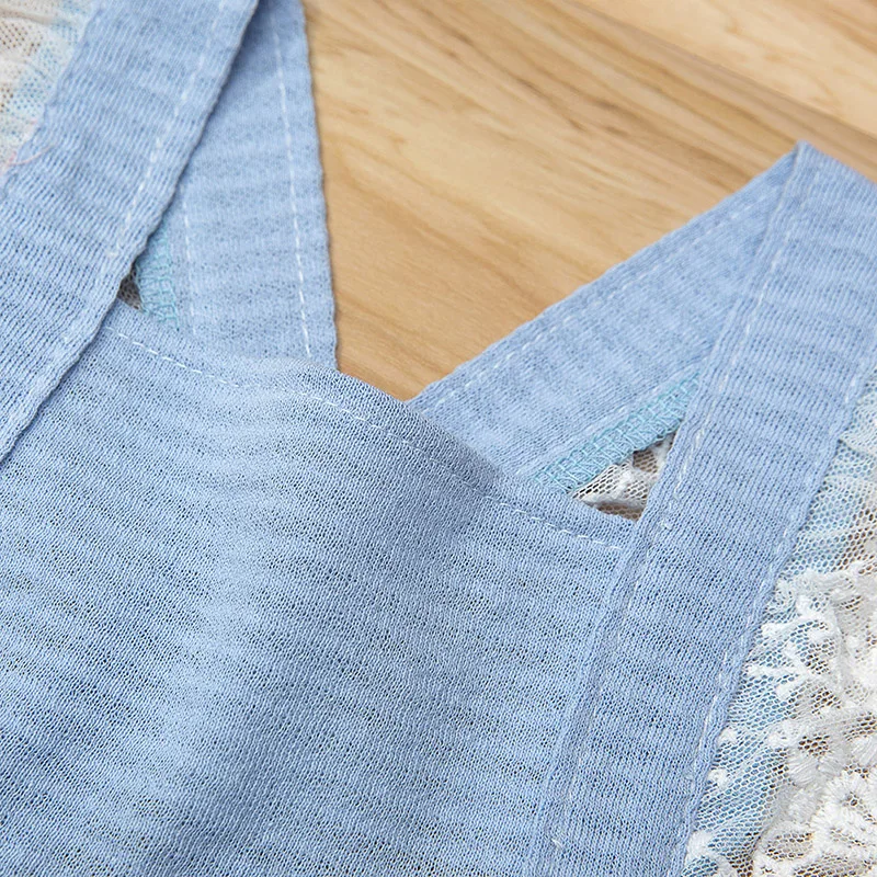 

Summer Newborn Princess Dress Baby Girls Lace Cotton Party Dress Embroidered Short Sleeve Blue White Kids Vestido