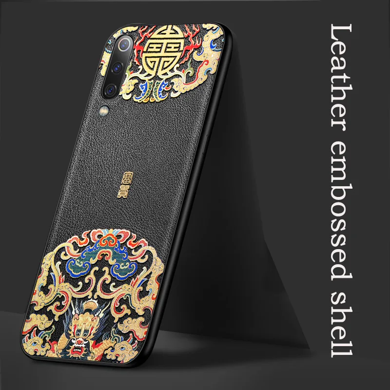 Для Xiaomi mi 9 SE 9SE 8 8SE 9T Pro Red K20 Note 7 5 Чехол 3D рельефный кожаный узор противоударный