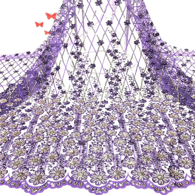 

Madison Latest Nigerian Lace Fabrics 2020 High Quality Lace African Lace Fabric Wedding French Tulle Lace Material Sewing