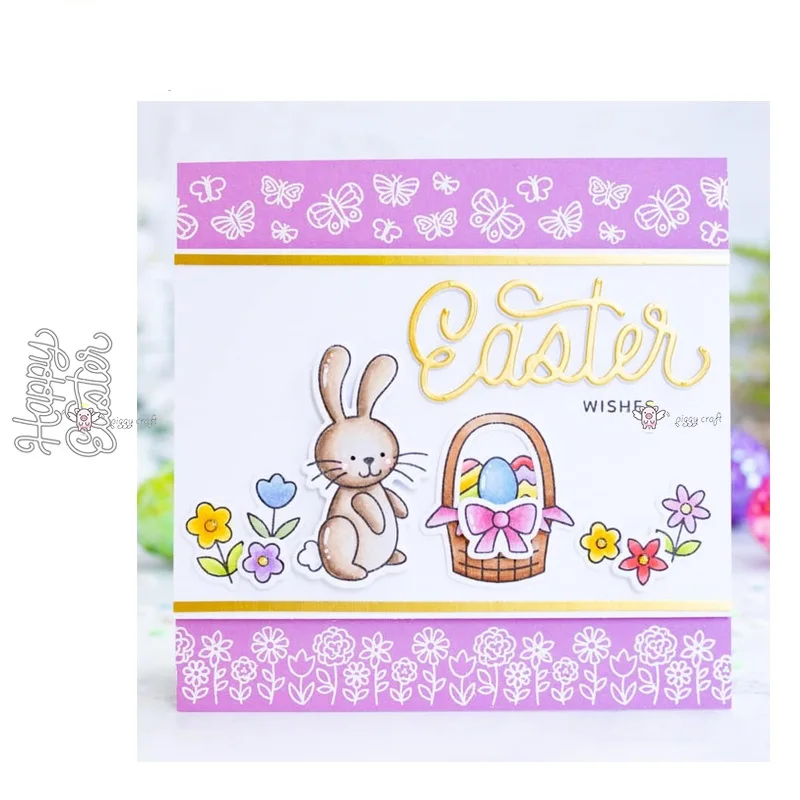 

Новые счастливые пасхальные буквы, металлические режущие штампы, фотобумага/тиснение для фотографий