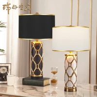 38x70cm luxury post modern golden and black ceremic table lamps bedside lamp for bedroom living room european home decoration