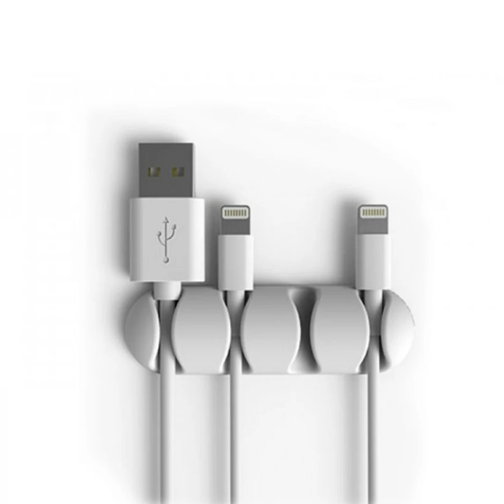 2 шт. силиконовый держатель кабеля наушников кабель провода падения зажимы шнур