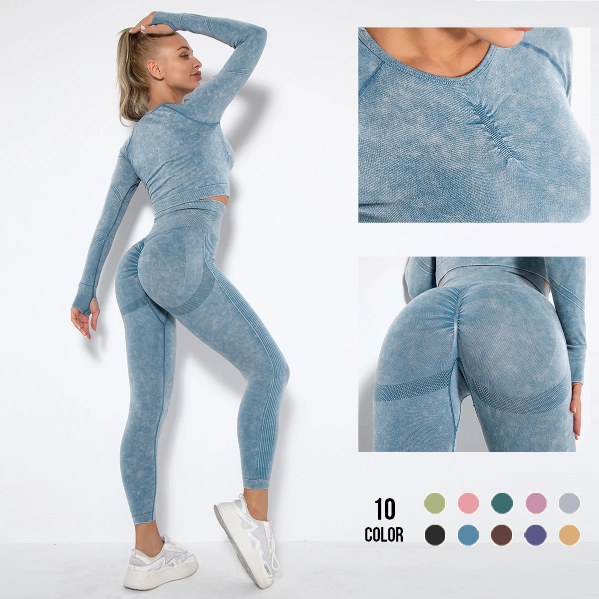 

Seamless Yoga Set Women Gym Fitness Yoga Clothing Sports Wear Female Workout High waist Leggings Top Yoga Suit Free Shipping