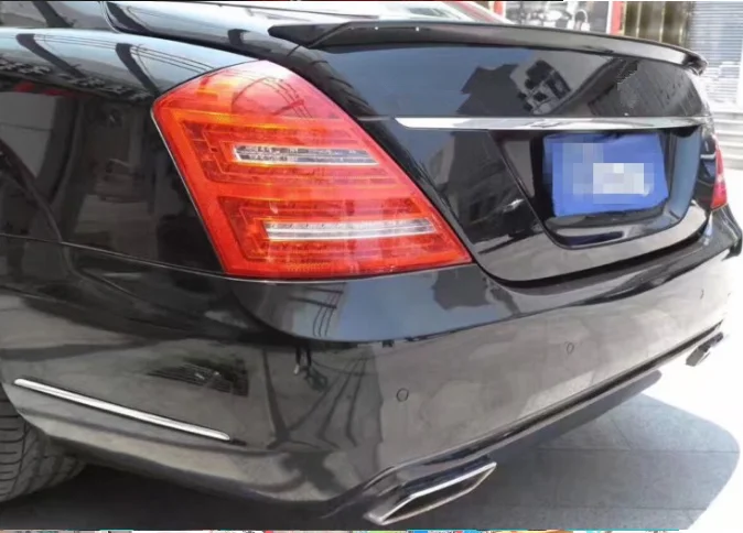 

For benz S class w221 spoiler S classe klasse tail S65 AMG style ABS Material rear trunk wing S320 S400 S420 S450 2005-2013