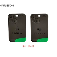 new replacement 2 button remote key card shell case smart card key case for renault laguna espace with logo