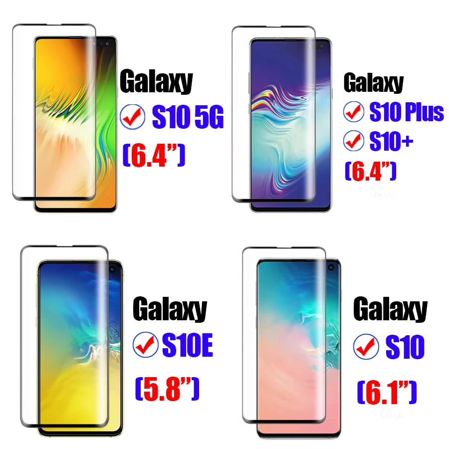 3d защитное Защитное стекло для Samsung s 10 lite закаленное galaxy s10 5g plus s10light s10plus защитная