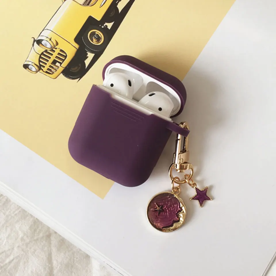 Силиконовый чехол с космическим космонавтом для Apple Airpods 1, 2, аксессуары, защитный чехол, сумка, чехол для наушников, брелок для ключей