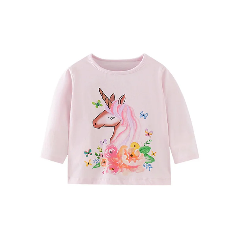 

Unicorn Long Sleeves Clothes New Fashion T-Shirt Cotton Girls Lovely Casual Clothes for Kids Toddler Infant