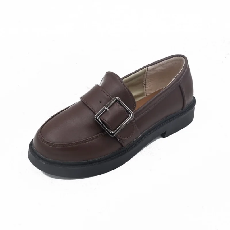 Новинка 2019 Корейская версия дикой ретро-обуви на плоской подошве женские туфли в