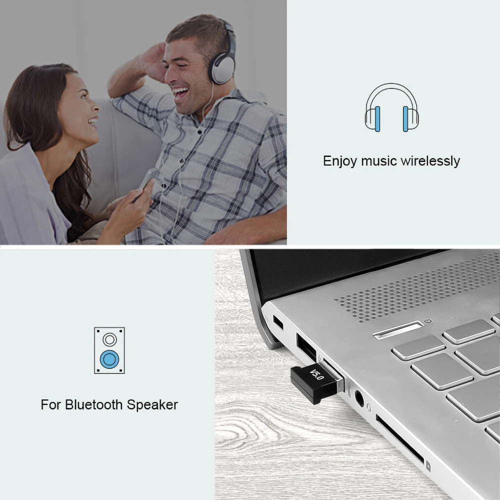 Bluetooth-адаптер Kebidumei беспроводной с USB-портом и поддержкой Bluetooth 5 0 | Компьютеры офис