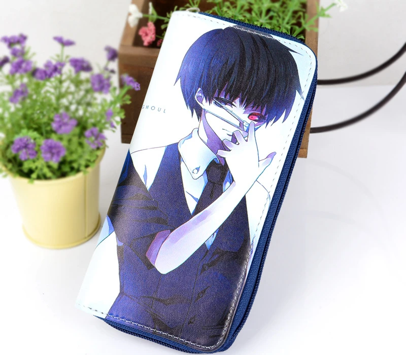 Длинный кошелек с принтом канеки Кена из аниме Токийский Гуль 1 шт. на молнии