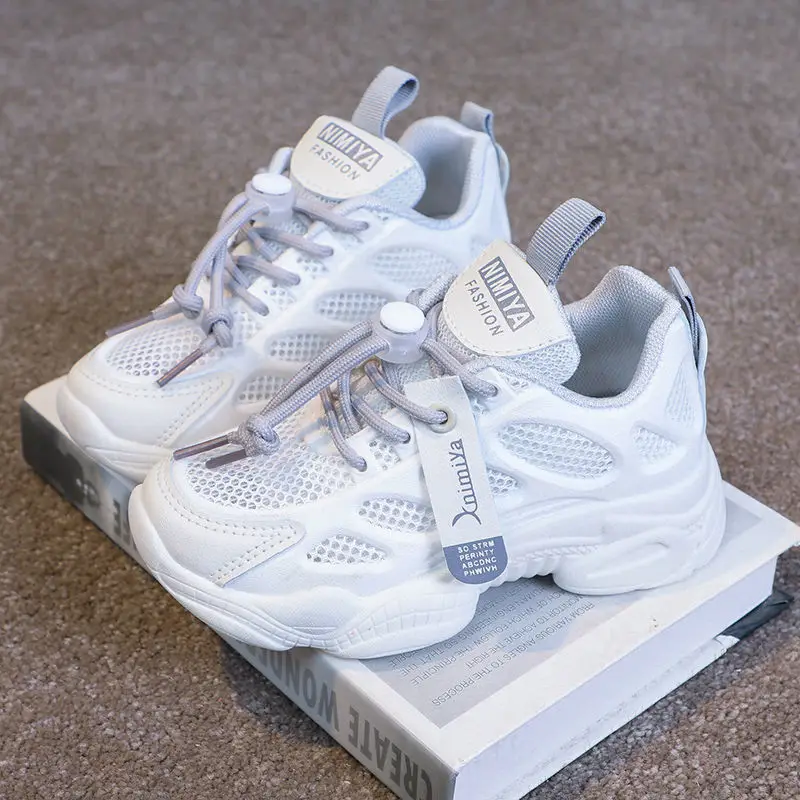 

Girls Sports Shoes 2021 Spring and Autumn New Children's Daddy Shoes Boys Casual Net Shoes for Kids