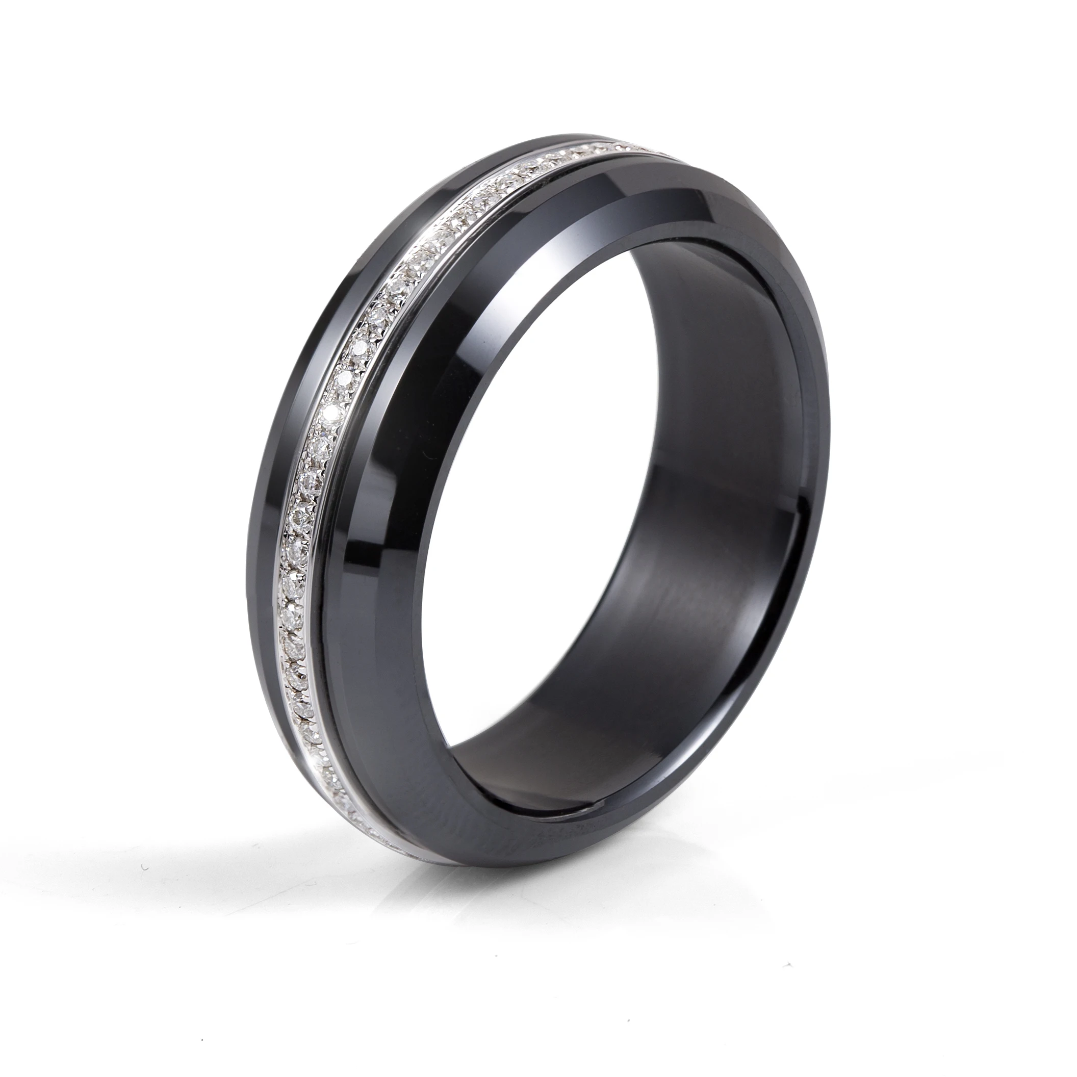 

Moissanite Jewelry 7*14mm marquise black moissanite wedding ring set in 9k gold