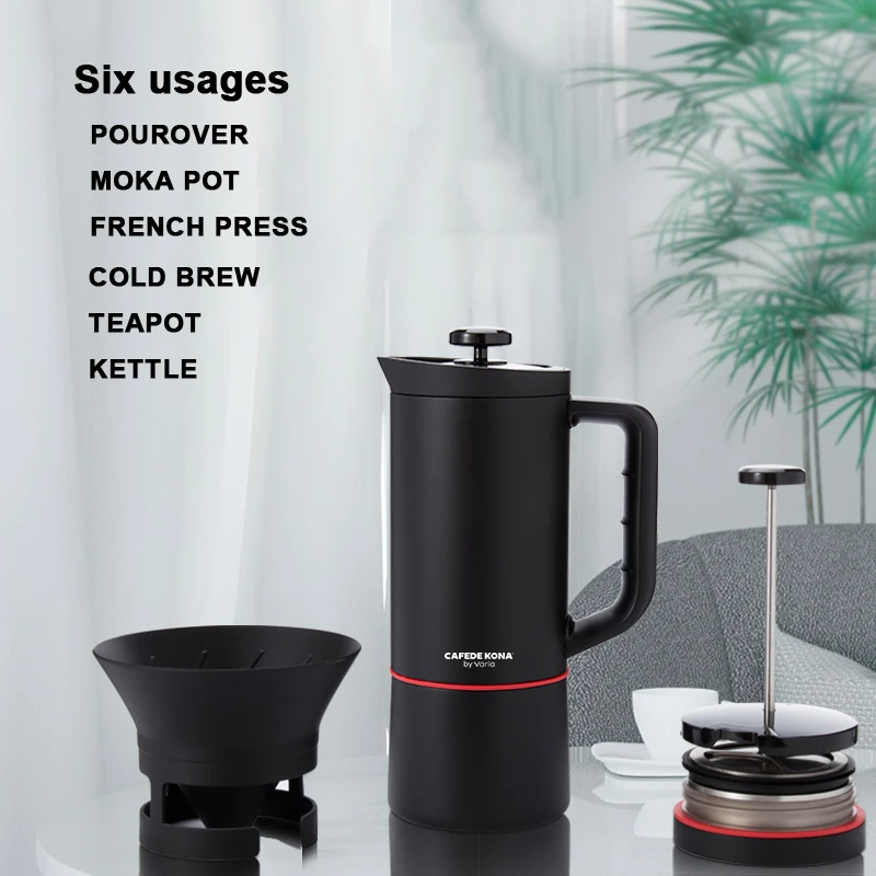 Мульти 6 в 1 Кофеварка из нержавеющей стали pourover фильтры ручная капельница