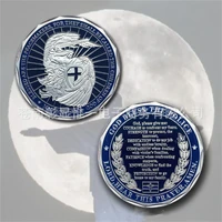 religious cross belief commemorative coin archangel sword st michael lucky personality gift angel god bless the police