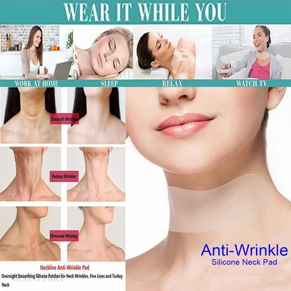 

Reusable Silicone Neck Pad Tape Wrinkle Treatment Anti Wrinkle Remover Face Lift Tape Tool Cellulite Massager Face Skin Care