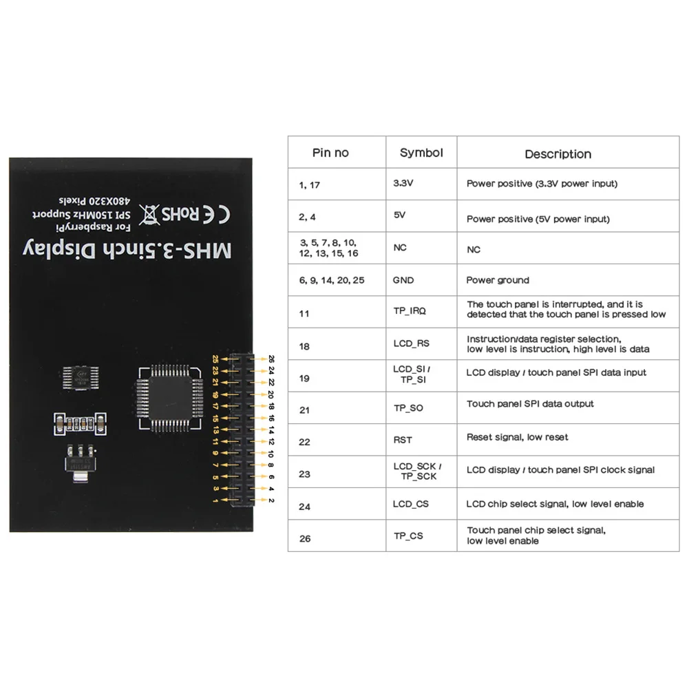 

3.5 inch TFT Touch Screen with Case Fan Radiator Kit for Raspberry Pi 4B