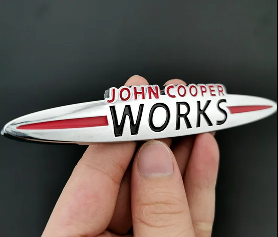 

Metal JCW John WORKS Sticker Emblem Decor for Min Cooper One Countryman R50 R52 F55 F56 R55 R56 R60 F60 Car Accessories