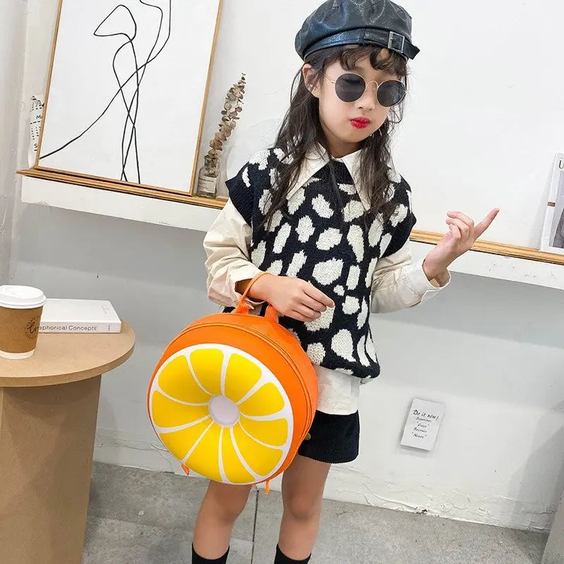 

3D Cartoon Fruit Shaped Backpack Shoulder Bags Casual EVA Summer Cute Watermelon Orange Women School Stachel Ladies Schoolbag