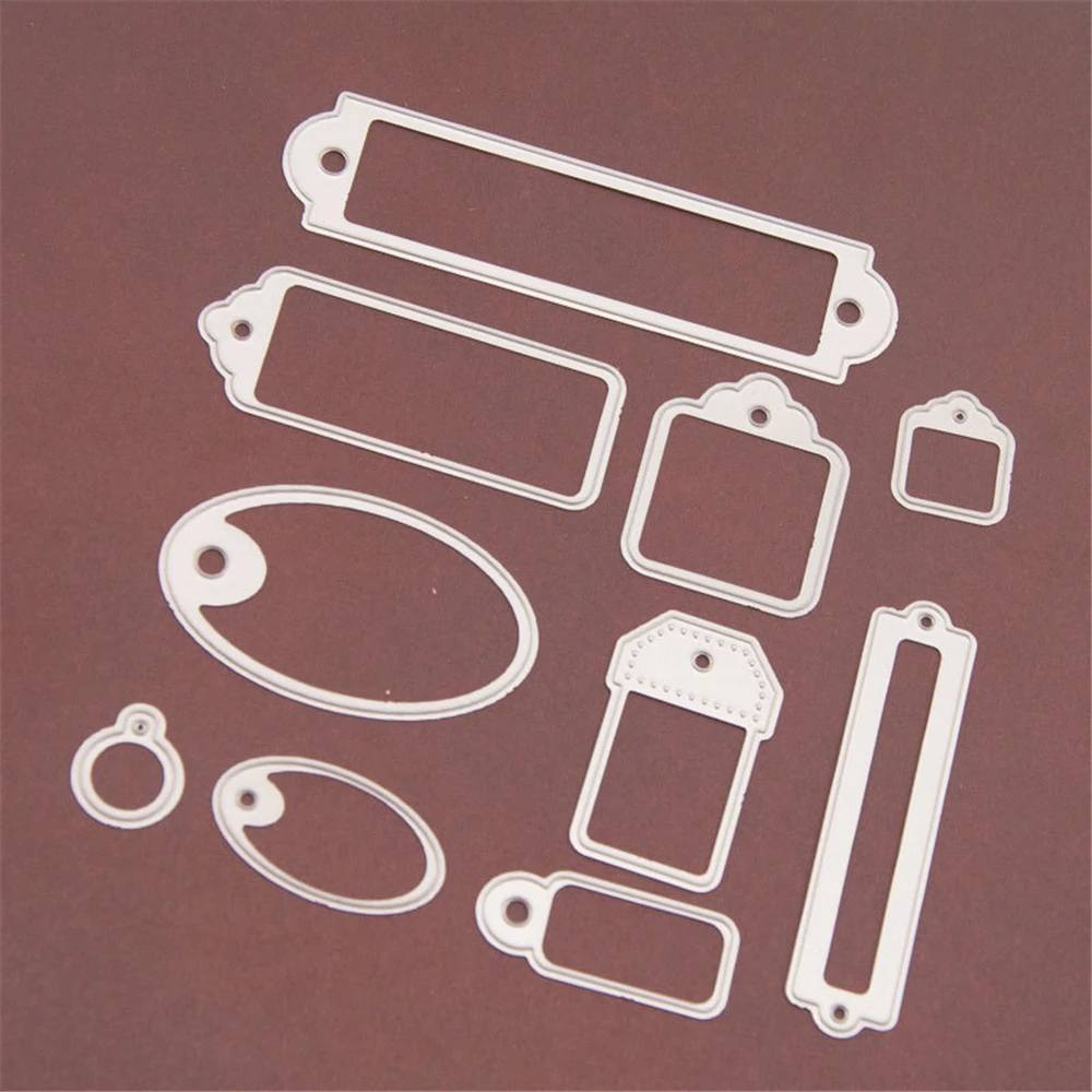 10 шт. этикетки металлические режущие штампы Скрапбукинг ремесленные