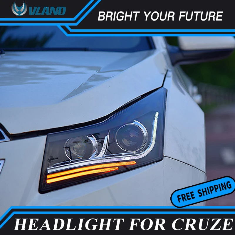 Автомобильная фара для Chevrolet Cruze 2009-2014 светодиодный ная DRL двухлучевая линза