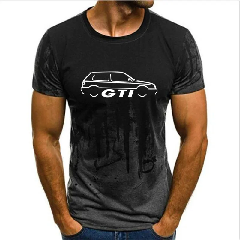 Gradient S-4XL GOLF GTI MK 3 INSPIRED CLASSIC CAR men t shirt | Мужская одежда