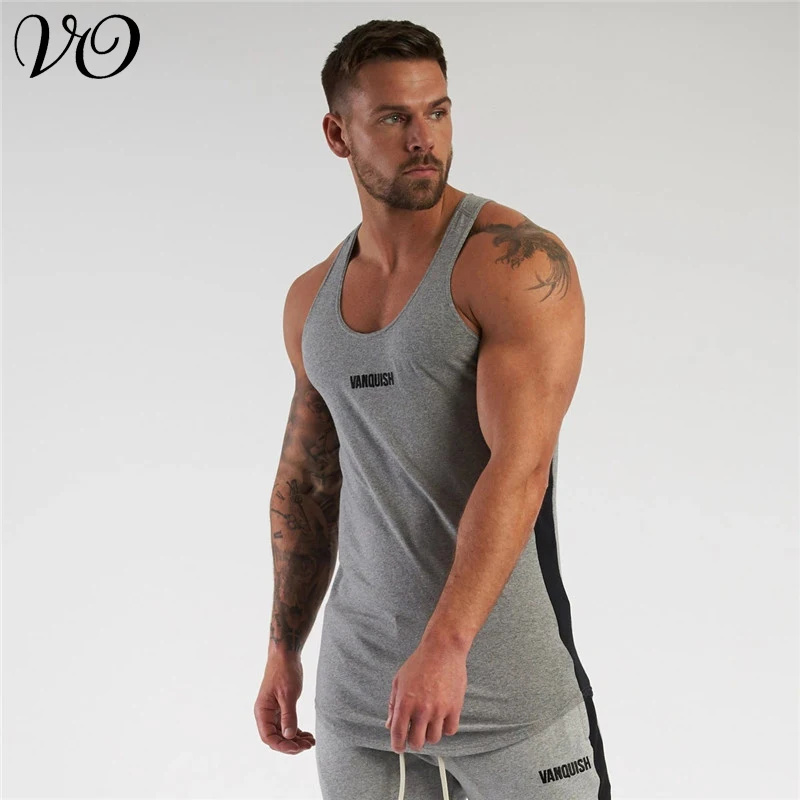 

Summer fashion cotton men's vest streetwear men's clothing tops jogging gym bodybuilding exercise sportswear