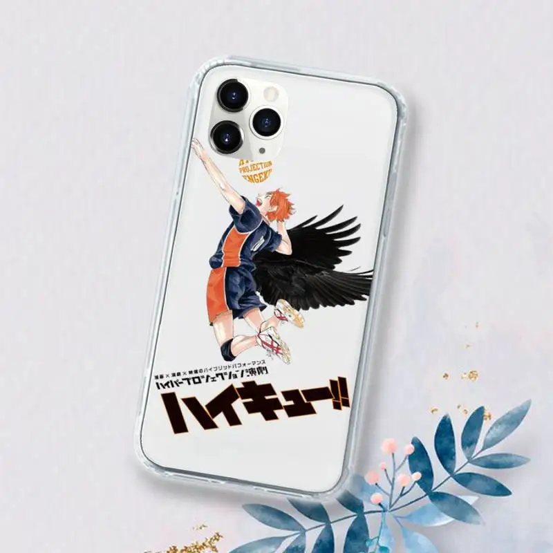 

haikyuu Anime volleyball boy Phone Case Transparent for iPhone 11 12 mini pro XS MAX 6 6S 8 7 Plus X 5S SE 2020 XR