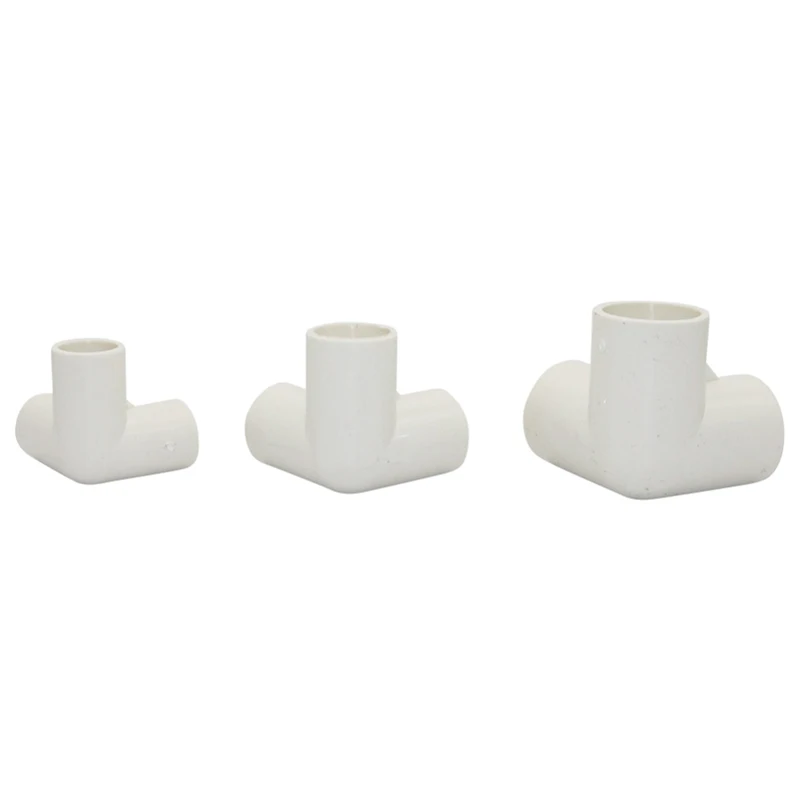 

PVC 3-Way Tee Tee Pipe Connectors Garden PVC Water Pipe Joint Agriculture Tools 20 Pcs