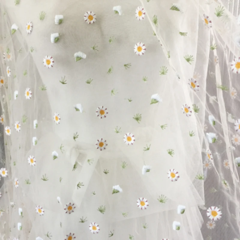 Ткань с марлевой вышивкой кружевная ткань сделай сам занавеска платье детская